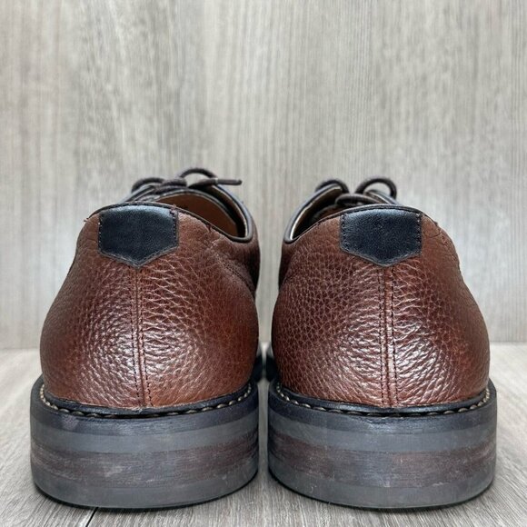 1901 Dress Shoes Mens Size 8.5M Lace Up Oxford Pebbled Leather Brown main image 5